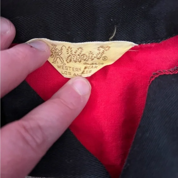 Vintage Toddler Western Red Shirt with Black Accents - Picture 3 of 6